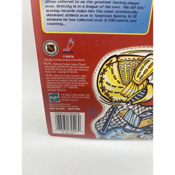 1998 HASBRO STARTING LINEUP NHL PRO ACTION WAYNE GRETZKY NEW YORK RANGERS HOF - Picture 4 of 8